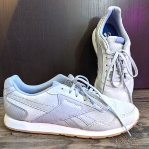 Lavender Reebok Classic sneakers